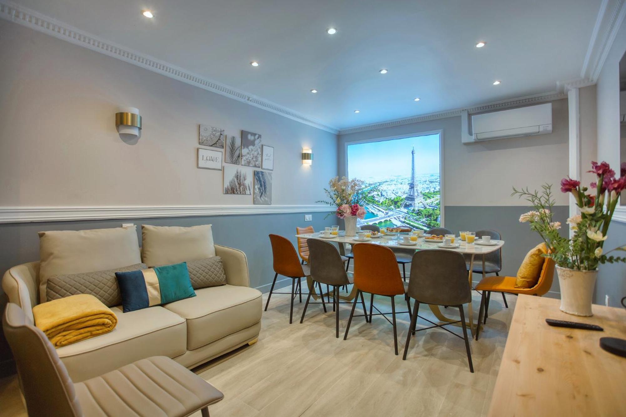 Elegant Triplex In Paris - Ideal For 10 - Aircon Luaran gambar