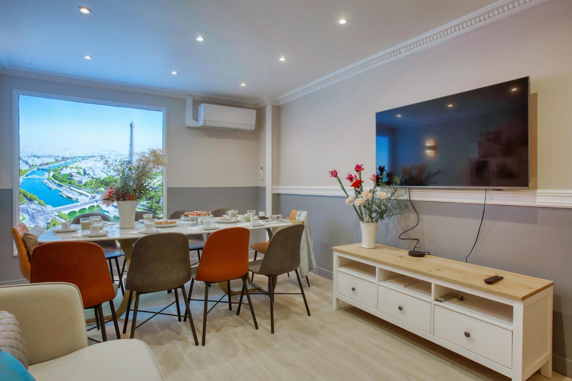 Elegant Triplex In Paris - Ideal For 10 - Aircon Luaran gambar